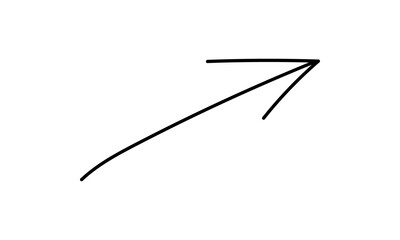 Simple Curved Arrow Hand Sketch