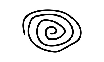 Hand Drawn Spiral Doodle Illustration