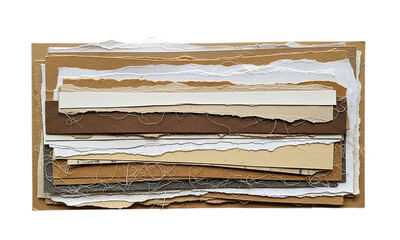 Layered Paper and Cardboard Texture