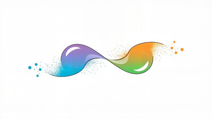 Colorful abstract infinity symbol with vibrant gradient design  