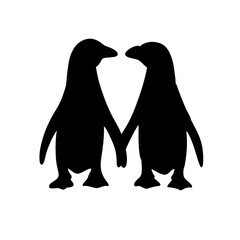 Black duck silhouette vector icon isolated on white background