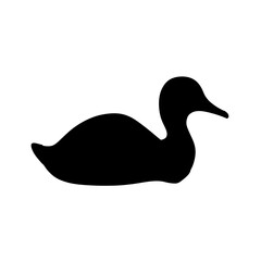 Duck silhouette vector illustration