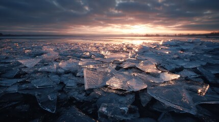 Power plant emerges from icy waters New Year