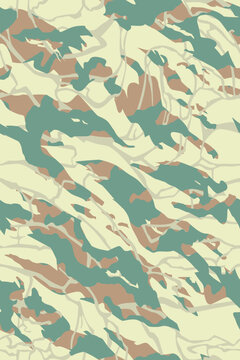 Vector seamless camo tiger stripe army fatigue pattern design