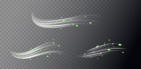 Green swirl elements