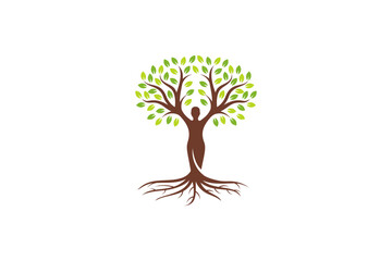 Obraz premium Abstract Human tree logo