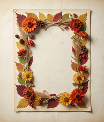 Autumn Floral Frame