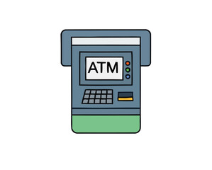 Automated Teller Machine (ATM) providing convenient financial services and cash withdrawal options for customers