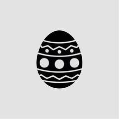Minimal vector icon of Easter egg with simple pattern