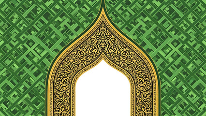 Obraz premium Islamic Background Banner In Flat Style Ramadhan Kareem