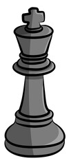 Grey Chess Bishop Piece Vector Illustration for Strategy and Gaming