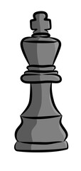 Grey Chess Bishop Piece Vector Illustration for Strategy and Gaming