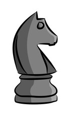 Grey Chess Bishop Piece Vector Illustration for Strategy and Gaming