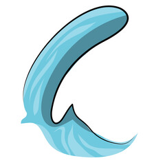 Abstract Blue Water Wave Splash Vector Illustration for Logo and Design Element