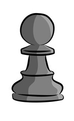 Grey Chess Bishop Piece Vector Illustration for Strategy and Gaming