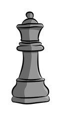 Queen Chess Piece Vector Illustration Isolated