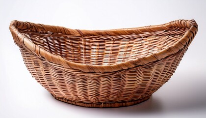 Obraz premium Vintage Weave Wicker Basket Isolated On White Background