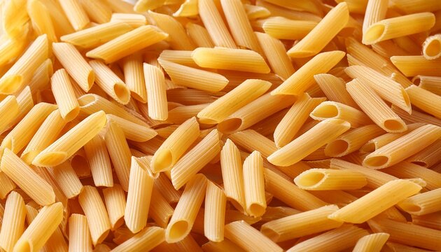 Uncooked Penne Pasta Background