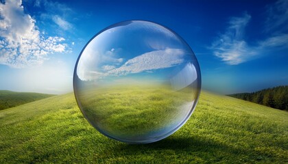 Sunday In A Dreamy Bubble With Bright Blue Sky