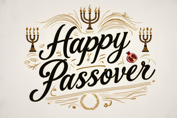 Greeting Card Traditional religion Judaism Jewish Holiday of Passover Pesach in Israel AI Generative