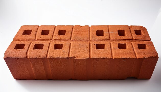 Miercurea Ciuc Romania 17 July 2025 Orange Brick On White Background