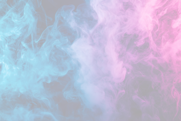 Vibrant Neon Pink and Blue Smoke Swirl Overlay, Ethereal neon pink and blue colored smoke swirls with a soft glowing effect, ideal for futuristic and artistic design projects.