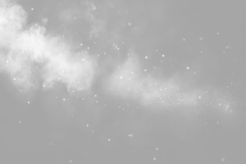 Floating White Dust Particles and Smoke Vapor Overlay, High-quality floating white dust particles and subtle smoke vapor effect, perfect for creating atmospheric depth in designs.