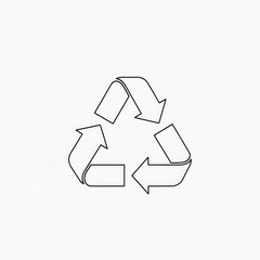 Recycling Symbol Icon - Circular Arrows Representing Sustainability and Conservation.