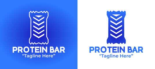 Protein Bar Logo Minimal Modern Nutrition Brand