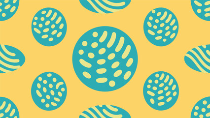 Flat seamless rounded shape pattern minimal vector design vector illustration