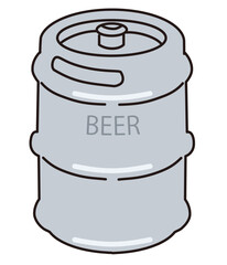 業務用10Lのビール樽のベクターイラスト