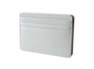 Textured white card holder with multiple slots on black background
