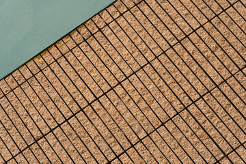 sand brick and green cement background