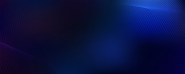 Elegant light waves flowing on a dark background. Minimalist background for banners, posters, covers, brochures, flyers. suit for bussines, banners © Hamid027