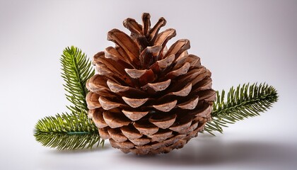 Fototapeta premium A Brown Pine Cone Isolated On Transparent Background Representing The Beauty Of Natures Design
