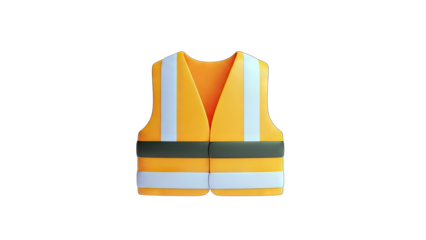 Safety Vest Isolated on White Background