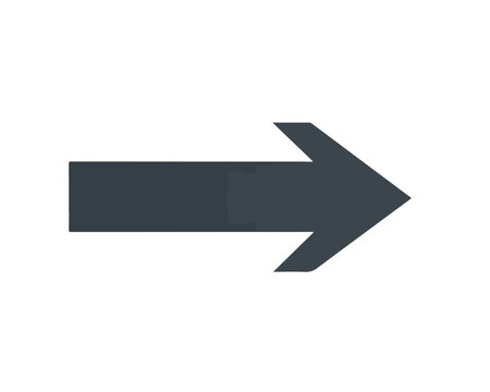 Seta escura apontando para a direita, &iacute;cone vetorial simples com fundo transparente para navega&ccedil;&atilde;o.