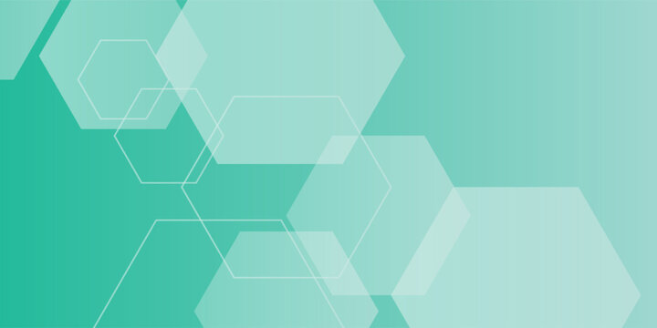 Mint green hexagon pattern background looks like honeycomb vector illustration modern graphic lighting effect.
