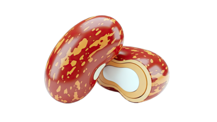 Red Kidney Beans Isolated on White Background