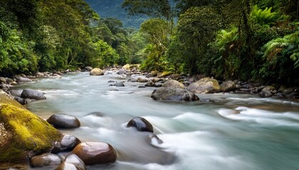 Mindo River Long Exposure Mindo Cloud Forest Ecuador
