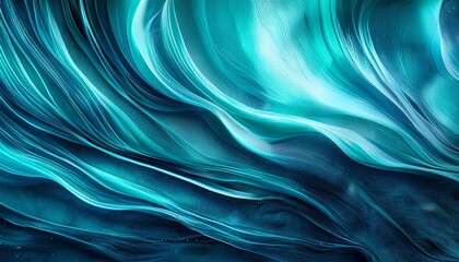 Turquoise Abstract With Texture Background Resembling Aurora Borealis