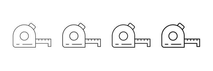 Build Measure Icons Vector Set In Different Stroke Line Style