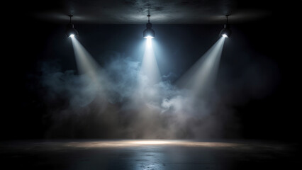 Stage Spotlight with Foggy Atmosphere.