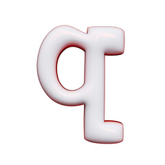 Alphabet, number and symbol 3D word Luminous Minty Bubble Artifact