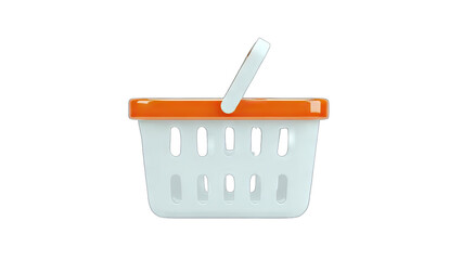 Fototapeta premium Shopping Basket Isolated on White Background