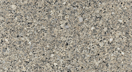 Polished grey granite aggregate texture for building surface