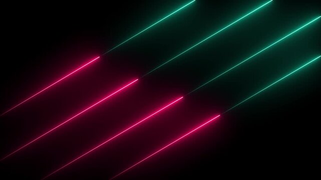 glowing neon Straight neon lazer animation of horizontal line on alpha background, straight neon lazer line, seamless loop.