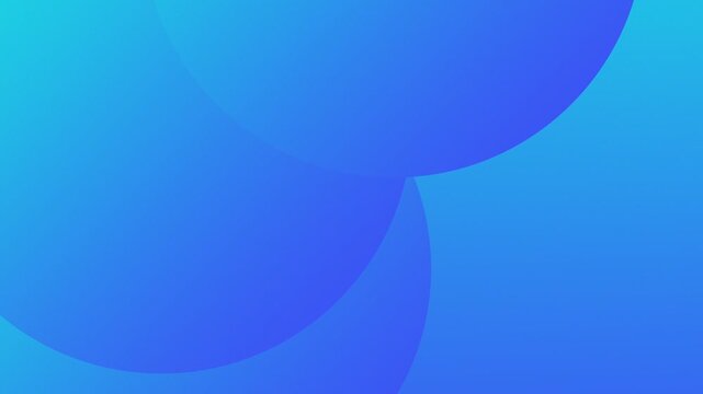 Illustration of blue abstract animation bubbles expanding and shrinking