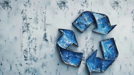 An artistic representation of recycling with a galaxy background.