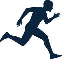 Running Silhouette: Active Lifestyle and Fitness